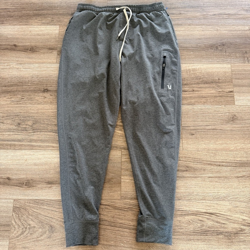 Vuori Sunday Performance Jogger Pants Mens Medium Gray Tapered Activewear Sporty